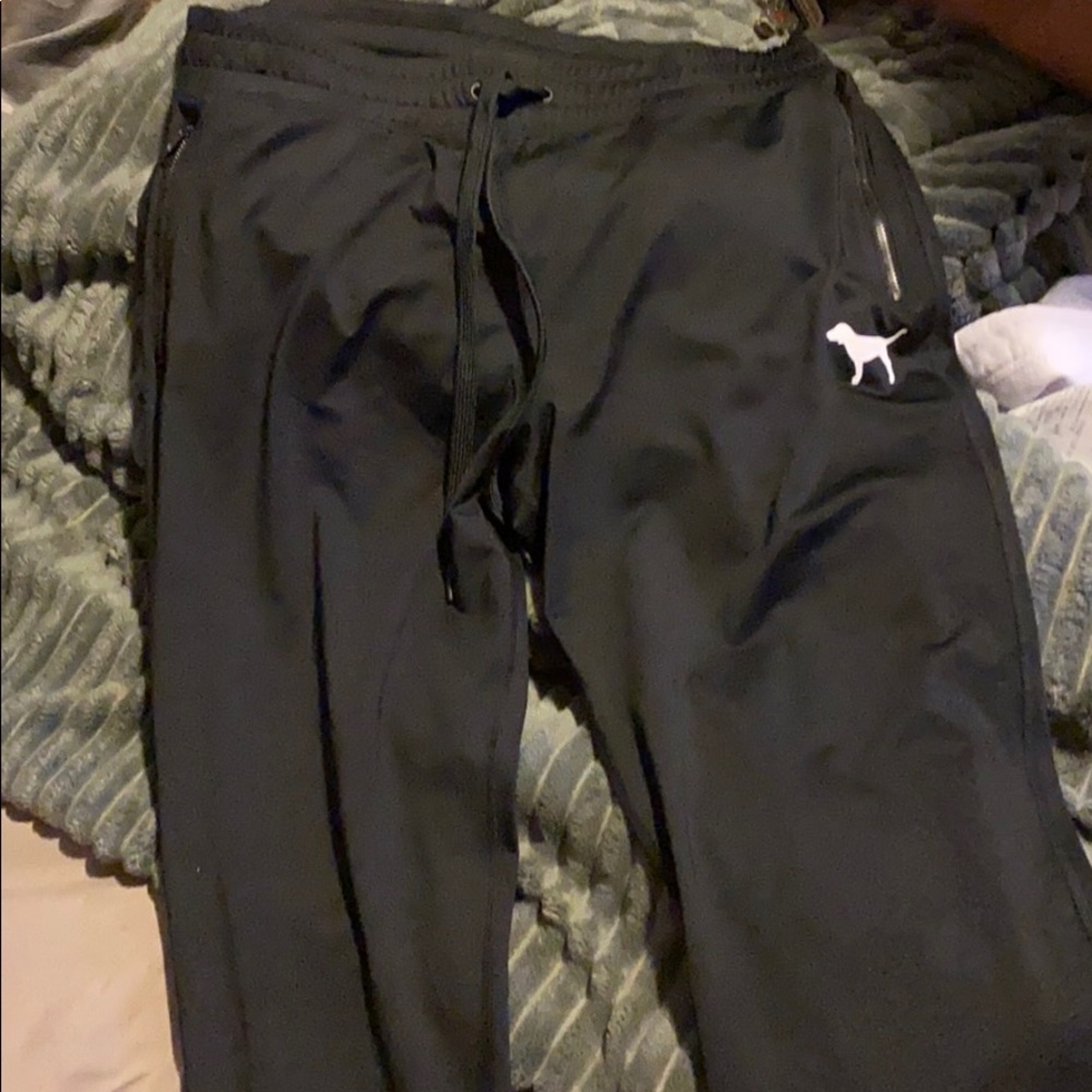 Pink black joggers